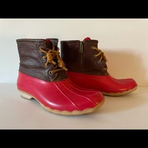 Women’s Sperry Saltwater Duck Boots: Red